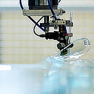 Injection of transparent material